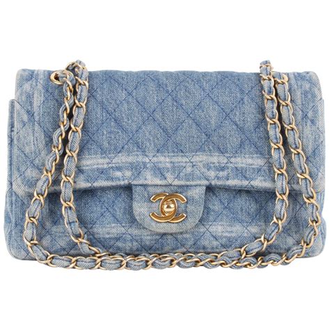 chanel denim flap bag 2019|flap bag with handle chanel.